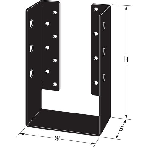 Simpson Strong-Tie Outdoor Accents ZMAX, Black Heavy Joist Hanger for 6x10 in Saudi Arabia