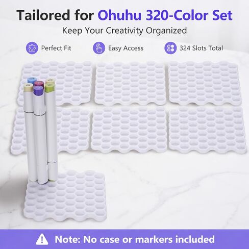 Marker Organizer Insert Compatible with Ohuhu 216 Color Marker Case,36 * 6 Separate Base for Mark Pen(Black),Keeps Markers Neat & Secure in Saudi Arabia