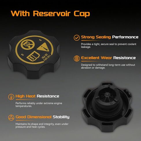 BRTEC Coolant Overflow Reservoir Expansion Tank W/ Cap Compatible with Buick Encore Chevy Trax 2013-2019 in Kuwait
