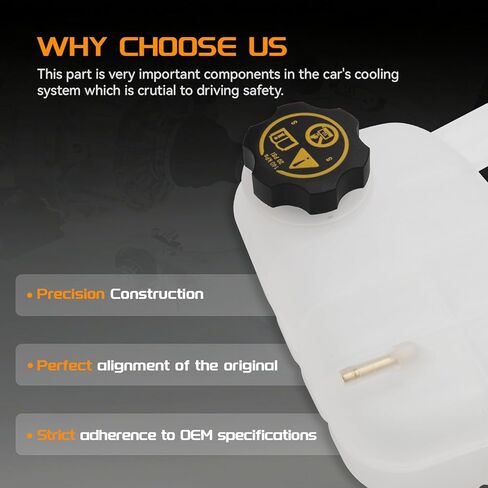BRTEC Coolant Overflow Reservoir Expansion Tank W/ Cap Compatible with Buick Encore Chevy Trax 2013-2019 in Kuwait