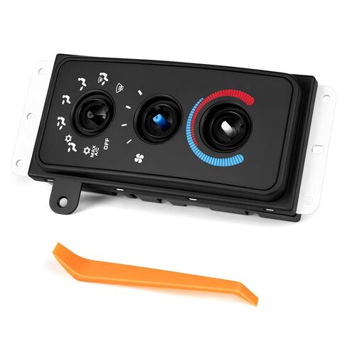 Climate Control Module Panel Compatible with Dodge Ram 1500 Pickup1999-2001, Ram 2500 3500 Pickup 1999-2002, A/C Heater Control Replacement Without Power Mirrors Replace 68171480AA 5015734AA HS364 in Saudi Arabia