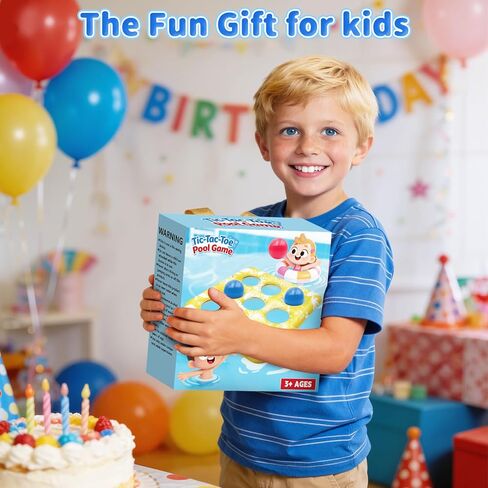 Intoypad Pool Toys for Kids Adults, Tropical Leaves Inflatable Swimming Pool Tic Tac Toe Game with 10 Balls Fun Summer Party Lake Above Ground Float Game Water Ball Toys for Kids Teens Adult （Blue in Saudi Arabia