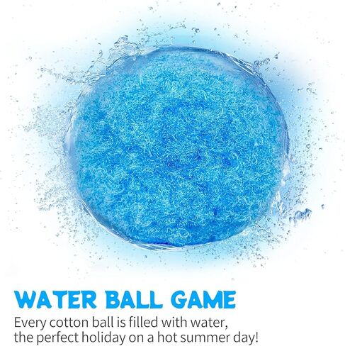 100pcs Reusable Water Balloons Quick Fill Sponge Balls Easter Beach Pool Toys, Outdoor Summer Yard Water Fight Party Games for Summer Fun and Party Favors in Saudi Arabia
