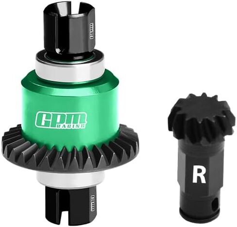 GPM 4140 الكربون الصلب + 7075 مجموعة التروس التفاضلية الخلفية المصنوعة من سبيكة 12/30T لـ 1/18 4Wd Granite Grom Mega 380 المصقول 4X4 Monster Truck-Ara2102 (فضي) in Kuwait