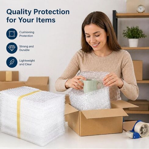 30x39Inch Bubble wrap for packing, Transparent Extra Large bubble wrap pouches,Canvas Artwork, Mirrors, Furniture Parts, Tv Screens, And More. (5Pcs) in Saudi Arabia