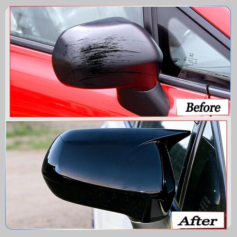 Side Mirror Cover,for Honda Civic 2006 2007 2008 2009 2010 2011, Bright Black Side Rear Mirror Covers Body Kit Accessories for Cars(Not for Coupe Model,Without Turn Signal) in Saudi Arabia