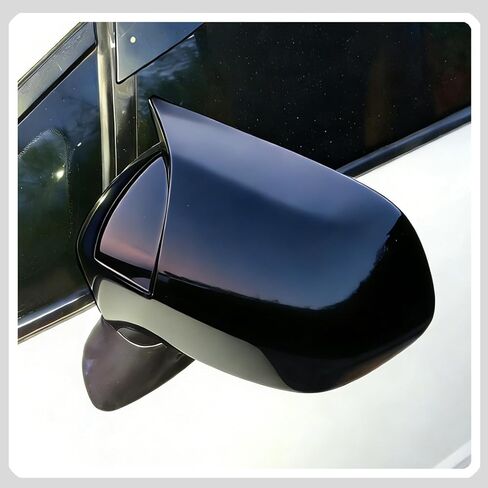 Side Mirror Cover,for Honda Civic 2006 2007 2008 2009 2010 2011, Bright Black Side Rear Mirror Covers Body Kit Accessories for Cars(Not for Coupe Model,Without Turn Signal) in Saudi Arabia