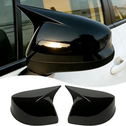 Side Mirror Cover,for Honda Civic 2006 2007 2008 2009 2010 2011, Bright Black Side Rear Mirror Covers Body Kit Accessories for Cars(Not for Coupe Model,Without Turn Signal) in Saudi Arabia