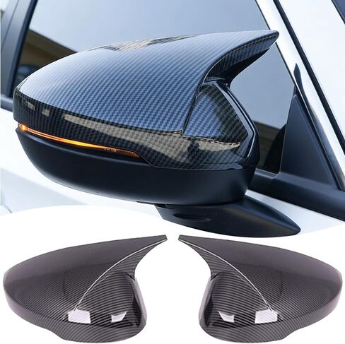 Side Mirror Cover,for Honda Civic 2006 2007 2008 2009 2010 2011, Bright Black Side Rear Mirror Covers Body Kit Accessories for Cars(Not for Coupe Model,Without Turn Signal) in Saudi Arabia