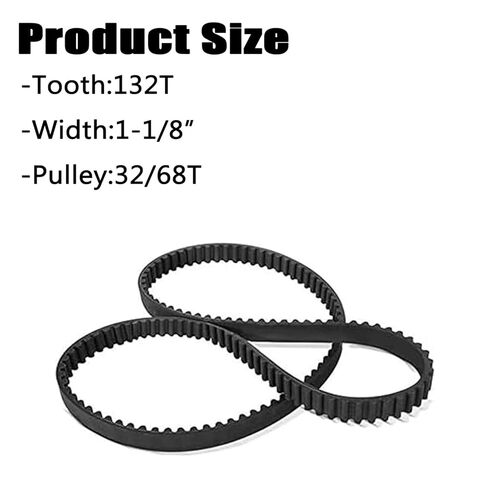 132 Tooth 1-1/8"in Wide 14mm Rear Drive Belt Compatible with Dyna International Harley, Replace 40594-06 1204-0047 in Kuwait