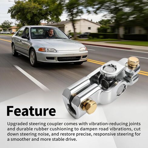 Steering Coupler Shaft U Joint Swivel Compatible with Honda Civic 1992-1995 Non Power Manual Steering Coupler Shaft Replace for 53323-SF4-003 53323-SM4-013 in Saudi Arabia
