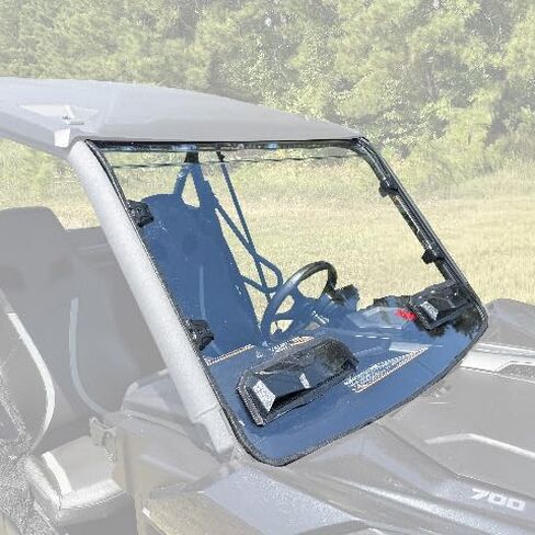الزجاج الأمامي SEIZMIK بدون أدوات Versa-Vent متوافق مع Can Am Maverick Trail UTV | يناسب 2018-2026 مافريك تريل 700، 800، 1000 | لا توجد أدوات مطلوبة (مقاومة للخدش UV1) in Kuwait