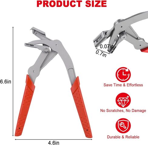 Car Clip Pliers, Panel Clip Removal Tool, Auto Clip Removal Pliers with 4Pcs Auto Trim Removal Tool Kit for Automotive Plastic Fasteners Damage-Free Interior & Exterior Disassembly Tool in Saudi Arabia
