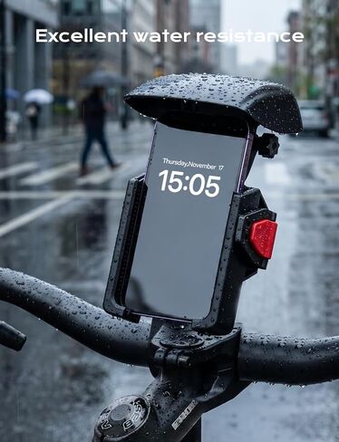 Motorcycle Phone Mount,[1s Auto Lock & Vibration Dampener]Anti-Shake Handlebar Cell Phone Clamp,360° Rotation Bike Phone Holder for iPhone 17 16 Pro Max, Samsung Galaxy S25 Ultra, 4.7-7.2" Smartphones in Saudi Arabia