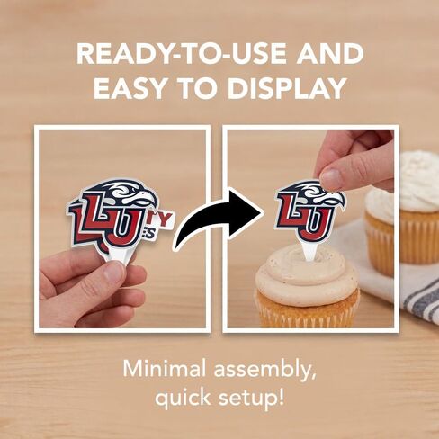 مجموعة أغطية الكب كيك وأغطية الكيك من Desert Cactus Liberty University - LU Flames 25 قطعة من لوازم حفلات الطعام والديكورات والتخرج ويوم اللعب in Kuwait