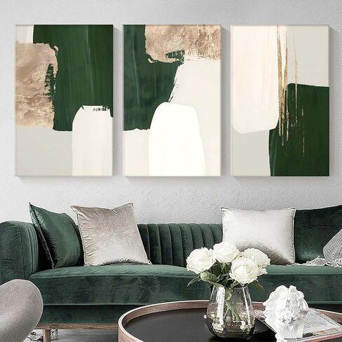 Abstract Black and Brown Wall Art Decor Brown Watercolor Art Brown and White Abstract Painting Brown Grey and White Pictures Brown Abstract Art Prints Abstract Neutral Painting 16x24inx3pcs Frameless in Saudi Arabia