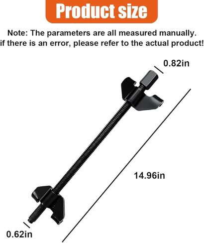 2PCS 14" Coil Spring Compressor Tool, Heavy Duty Auto Suspension Strut Installer Accessories, Universal Macpherson Coil Spring Compressor Kit with 2 Steel Jaws (Black) in Saudi Arabia