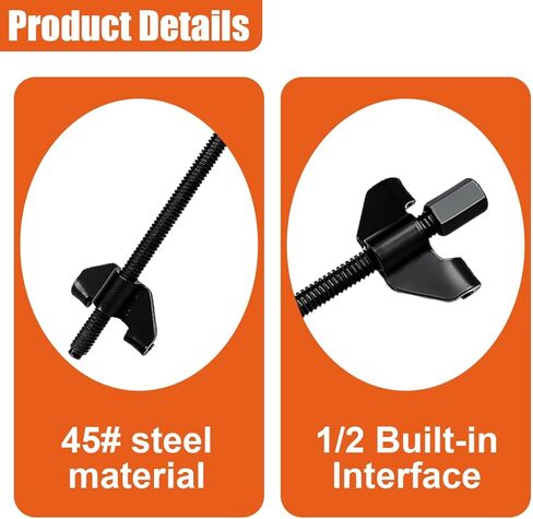 2PCS 14" Coil Spring Compressor Tool, Heavy Duty Auto Suspension Strut Installer Accessories, Universal Macpherson Coil Spring Compressor Kit with 2 Steel Jaws (Black) in Saudi Arabia