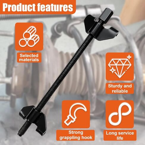 2PCS 14" Coil Spring Compressor Tool, Heavy Duty Auto Suspension Strut Installer Accessories, Universal Macpherson Coil Spring Compressor Kit with 2 Steel Jaws (Black) in Saudi Arabia