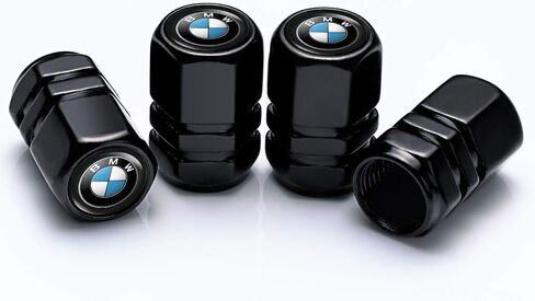 لسلسلة مفاتيح BMW، أغطية جذعية صمام سبيكة ومجموعة مفاتيح السيارة متوافقة مع سلسلة BMW 1 3 5 6 X1 X3 X7 X5 X6 Z4 7 M، أسود in Kuwait