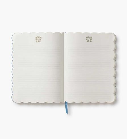 شركة RIFLE PAPER CO. Helena Softcover Journal 150 صفحة مسطرة، 8.5 بوصة طول × 6.25 بوصة عرض، غطاء لوح صلب مغلف بالورق من الكتان، يتضمن إشارة مرجعية لشريط Grosgrain in Kuwait