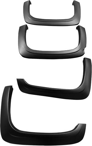 Fender Flares، متوافق مع 2007-2011 Chevy Silverado 1500 Standard Cab، سرير طويل وقصير، واقي مشاعل سوداء غير لامعة، واقيات الطين، 4 قطع in Kuwait