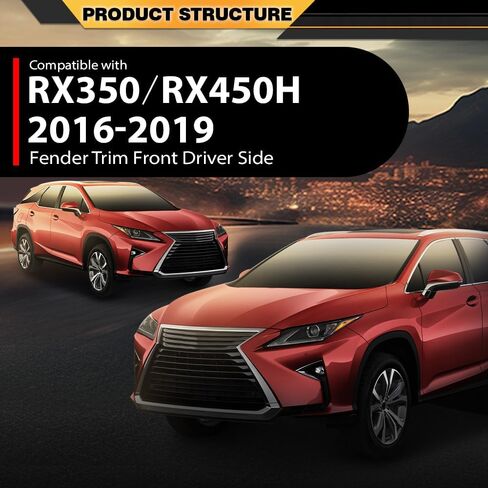 قالب فتح قوس العجلة الأمامية اليسرى المتوهجة متوافق مع LX RX350 RX450h (النموذج الفرعي: Base، F Sport) 2016-2019 756010E080، LX1291100 in Kuwait