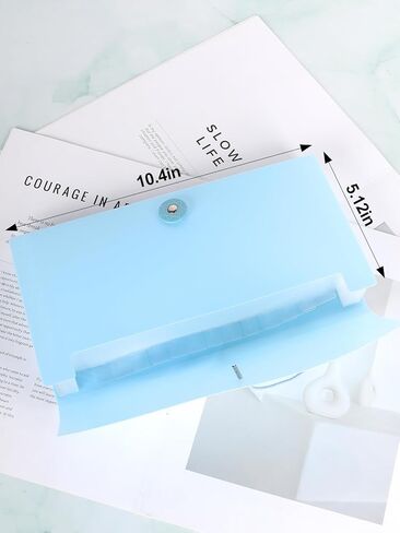 13-Pocket Expanding File Folder – A4 Small Accordion File Folders,Portable Document Holder for Home & Office（Blue） in Kuwait