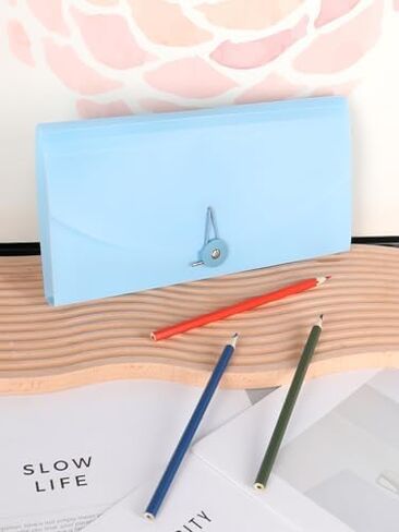 13-Pocket Expanding File Folder – A4 Small Accordion File Folders,Portable Document Holder for Home & Office（Blue） in Kuwait