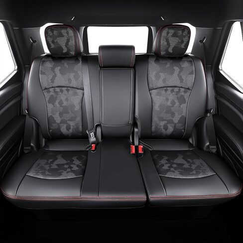 Carlimeki Leather Seat Covers Custom Fit for Toyota 4Runner 6th Gen (2025-2027) - Fully Covered - Fit Like a Glove - Center Console Armrest Covers Included - for 5-Seater Model Only, Camoflage Black in Saudi Arabia