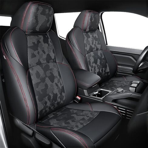Carlimeki Leather Seat Covers Custom Fit for Toyota 4Runner 6th Gen (2025-2027) - Fully Covered - Fit Like a Glove - Center Console Armrest Covers Included - for 5-Seater Model Only, Camoflage Black in Saudi Arabia