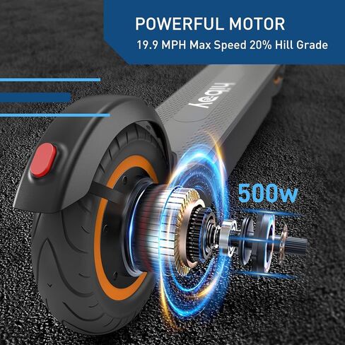 Hiboy S2/S2 Max Electric Scooter, 500W Motor, 10" Tires, 40.4 Miles Range E Scooter, 19 Mph Folding Commuter Electric Scooter for Adults & Dual Braking System with App in Kuwait