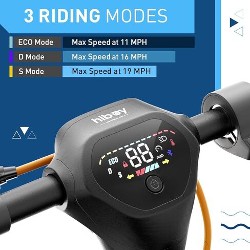 Hiboy S2/S2 Max Electric Scooter, 500W Motor, 10" Tires, 40.4 Miles Range E Scooter, 19 Mph Folding Commuter Electric Scooter for Adults & Dual Braking System with App in Kuwait