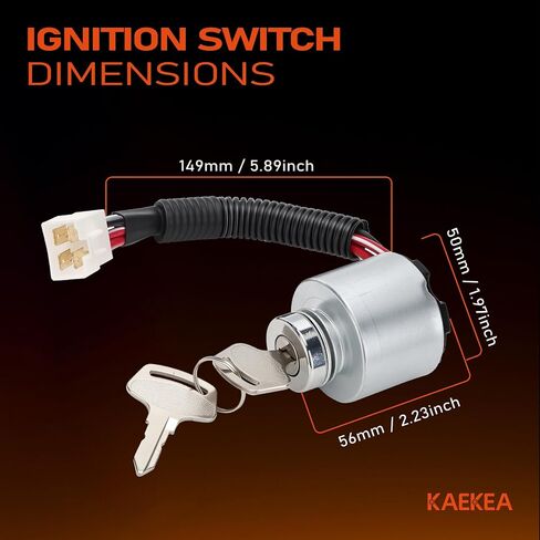 66101-55200 Ignition Switch with Keys for Kubota ZD18 ZD21 ZD25F ZD28 BX1500D BX1800D BX1830D BX2200D BX2230D BX22D BX23D TG1860 G2160 G1800 G1900 Replacement 66101-55210 6610155210 K2134-62100 in Saudi Arabia