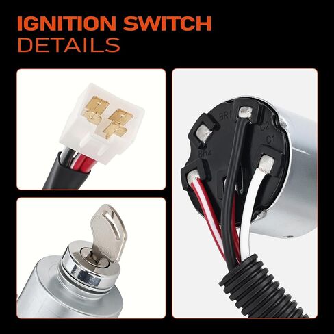 66101-55200 Ignition Switch with Keys for Kubota ZD18 ZD21 ZD25F ZD28 BX1500D BX1800D BX1830D BX2200D BX2230D BX22D BX23D TG1860 G2160 G1800 G1900 Replacement 66101-55210 6610155210 K2134-62100 in Saudi Arabia