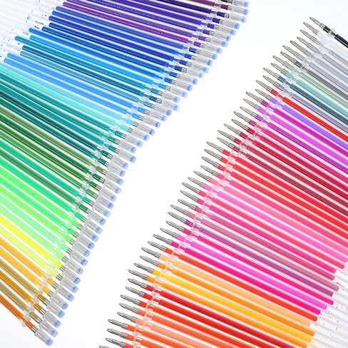 400 قطعة من عبوات حبر جل الألوان، عبوات حبر جل نيون لامعة يمكن استبدال خراطيش التلوين، DIY، سجل القصاصات، البطاقات والديكور - ألوان الباستيل والمعادن والنيون والبريق، 100 لون in Kuwait