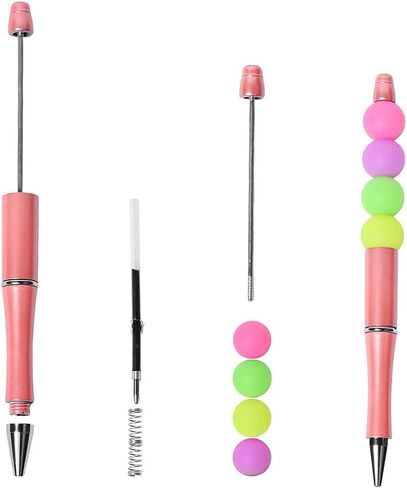 200 Pack Ballpoint Pen Refills 2.4 inch Black Ink Pen Refills for Plastic Beadable Pens 1mm Ink Refills for Pens Medium Point Replaceable Smooth Writing for DIY Lovers Office Supplies in Saudi Arabia