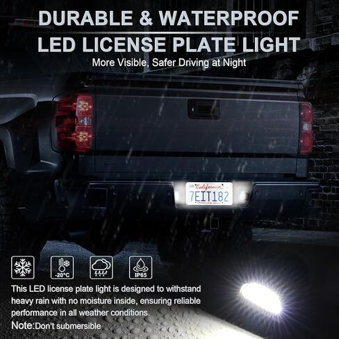LivTee مجموعة مصابيح لوحة الترخيص LED، ضوء العلامة يناسب Chevy Silverado 1500 2500 3500 1999-2013، Tahoe، Suburban، يناسب GMC Sierra، Cadillac Escalade، ملحقات السيارة، غطاء + T10، 6000K أبيض in Kuwait
