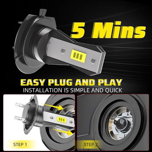 for Mercedes-Benz CLA250 2017 2018 2019 2020 2021 Lights Bulbs Combo, 4pcs Super Bright White Lights High Low Beam Blubs Package, 1:1 Size as Stock Bulbs, Plug and Play in Saudi Arabia