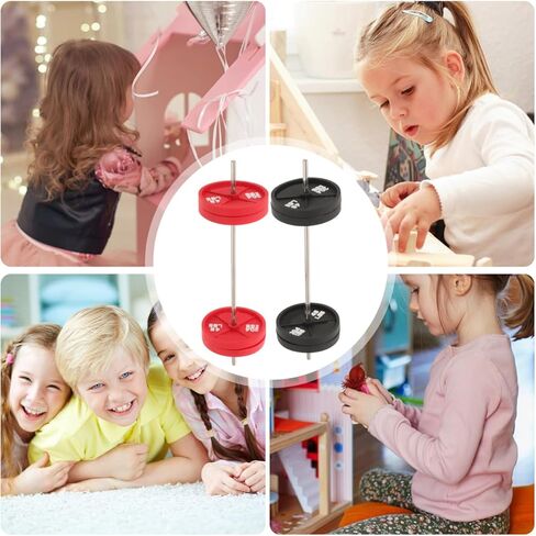 2Pcs Miniature Barbell Toy, 1/12 Scale Dollhouse Gym Accessories, Realistic Mini Weights for Action Figure Props, Cute Workout Equipment Desk Decor Gag Gift (Red & Black) in Kuwait