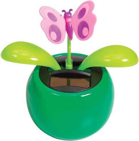 4 Eco-Friendly Solar Dancing Flowers in Colorful Pots. Decoration Gift. No Battery Required (1 Ladybug,1 Butterfly,1 Bee,1 Sunflower) in Saudi Arabia
