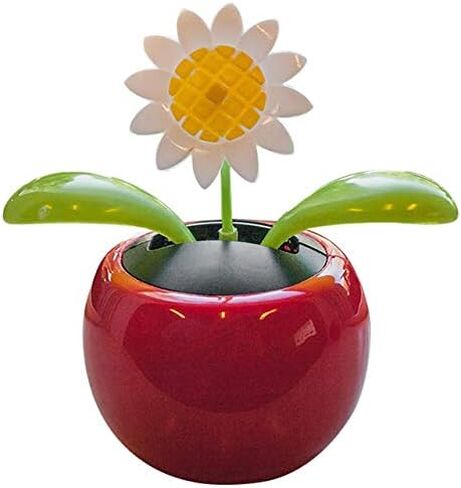 4 Eco-Friendly Solar Dancing Flowers in Colorful Pots. Decoration Gift. No Battery Required (1 Ladybug,1 Butterfly,1 Bee,1 Sunflower) in Saudi Arabia