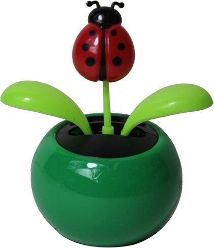 4 Eco-Friendly Solar Dancing Flowers in Colorful Pots. Decoration Gift. No Battery Required (1 Ladybug,1 Butterfly,1 Bee,1 Sunflower) in Saudi Arabia
