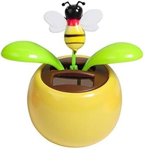 4 Eco-Friendly Solar Dancing Flowers in Colorful Pots. Decoration Gift. No Battery Required (1 Ladybug,1 Butterfly,1 Bee,1 Sunflower) in Saudi Arabia