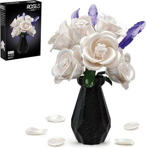 Daisy Flower Building Set with Coffee Cup Pot, 496PCS Botanical Plant Kit for Adults, DIY Decorative Desk & Home Office Decor, Creative Gift Idea in Saudi Arabia