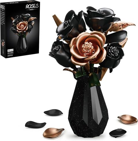 Daisy Flower Building Set with Coffee Cup Pot, 496PCS Botanical Plant Kit for Adults, DIY Decorative Desk & Home Office Decor, Creative Gift Idea in Saudi Arabia