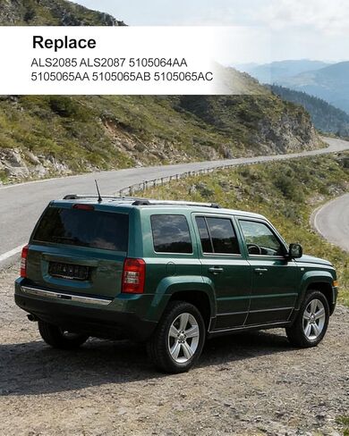 مستشعر سرعة ABS للعجلة الخلفية مناسب لسيارة جيب كومباس باتريوت 2007-2017 دودج كاليبر 2007 2008 استبدال 5105065AC 5105064AA 5105065AB ALS2085 ALS2087 5105065AA، جانب السائق والراكب، قطعتان in Kuwait
