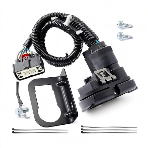 Trailer Hitch Tow Wiring Connector Harness Installation Kit Compatible with Ford F-150 2009-2014 Standard Extended Crew Cab FX2 FX4 King Ranch Lariat Platinum HD Replaces 9L3Z-15A416-A in Saudi Arabia