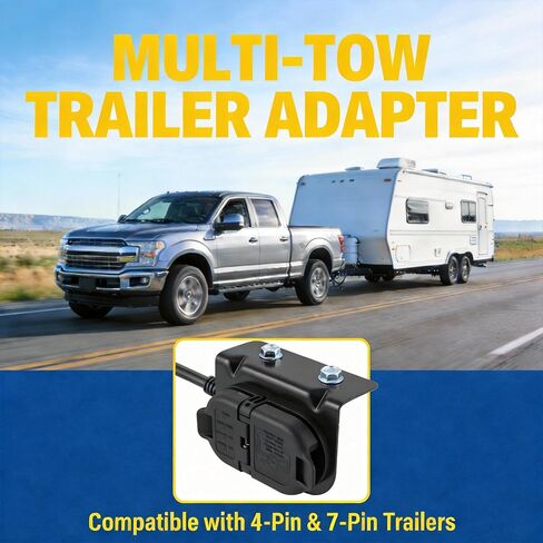 Trailer Hitch Tow Wiring Connector Harness Installation Kit Compatible with Ford F-150 2009-2014 Standard Extended Crew Cab FX2 FX4 King Ranch Lariat Platinum HD Replaces 9L3Z-15A416-A in Saudi Arabia