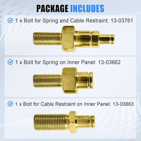 2PCS Hood Springs, Cable and Stud Bolts with Retaining Rings Fit for Peterbilt 357 377 379 Series 1987-2008 Trucks, Replace 13-04638 13-03761 13-03663 L92-6000-0718 13-04638 13-03662 in Kuwait
